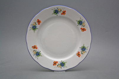 Flat plate 25cm Rose Field flowers AAL č.1