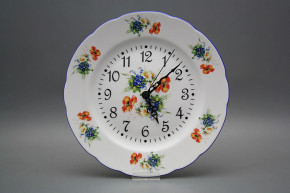 Plate clock Rose Field flowers FAL