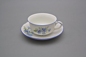 Cup low 0,18l with saucer 0,18l Rose Cornflowers AL