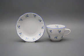 Cup high with saucer A2A1 Rokoko Forget-me-not Sprays AL