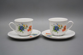 Cup high 0,16l with saucer Rose Field flowers BB