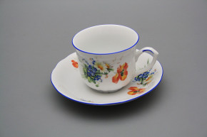 Cup high 0,16l with saucer Rose Field flowers AL