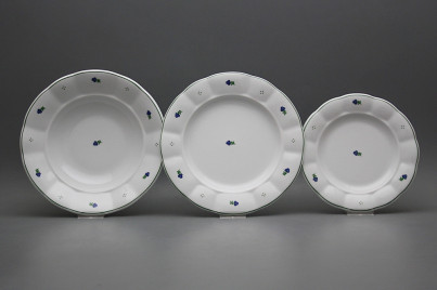 Plate set Benedikt Retro Blue 12-piece č.1