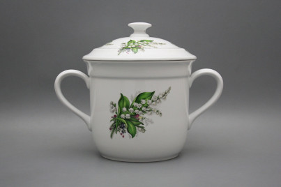 Mug with 2 handles and lid Lilies of valley BB č.1