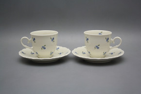 Coffee cup 0,18l and saucer Ofelia Ivory Forget-me-not Sprays BB