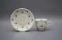 Coffee cup 0,18l and saucer Ofelia Ivory Forget-me-not Sprays BB č.2