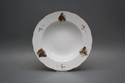 Deep plate 23cm Rose Horses AHL č.1