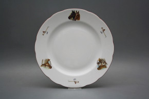 Flat plate 25cm Rose Horses AHL