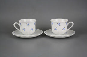 Cup high 0,16l with saucer Rose Forget-me-not Sprays BB