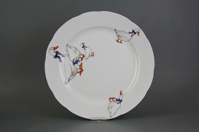 Flat round dish 30cm Rose Geese CML