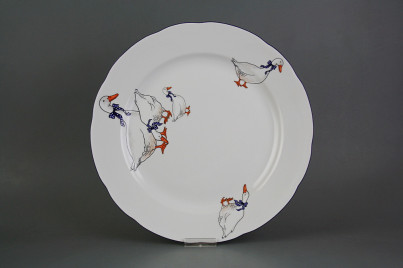 Flat round dish 30cm Rose Geese CML č.1