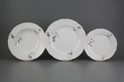 Plate set Rose Geese 12-piece CBB č.1