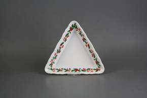 Dish triangular 20cm Verona Christmas holly KBB