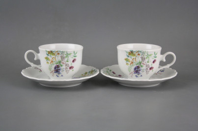 Tea cup 0,18l with saucer Ofelia Flowering meadow Pattern D CBB č.1