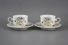 Tea cup 0,18l with saucer Ofelia Flowering meadow Pattern B CBB