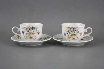 Tea cup 0,18l with saucer Ofelia Flowering meadow Pattern B CBB č.1