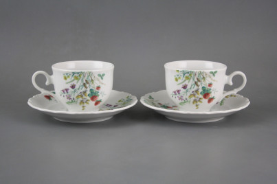 Tea cup 0,18l with saucer Ofelia Flowering meadow Pattern C CBB č.1