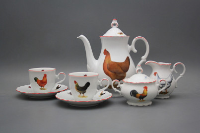 Coffee set Ofelia Hens 15-piece CL č.1