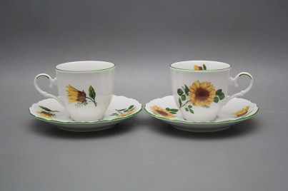 Coffee cup 0,18l and saucer Ofelia Sunflowers ZL č.1