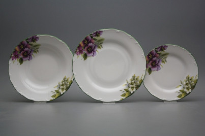 Plate set Ofelia Pansy 18-piece DZL č.1