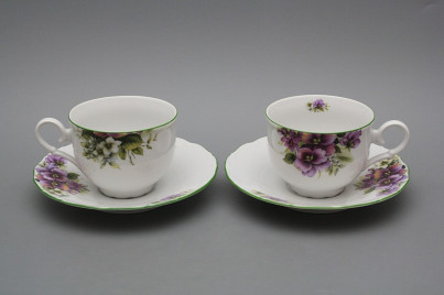 Tea cup 0,18l with saucer Ofelia Pansy ZL č.1