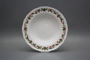 Deep plate 23cm Ofelia Christmas holly BB