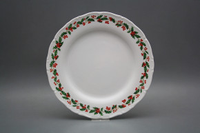 Flat plate 25cm Ofelia Christmas holly BB