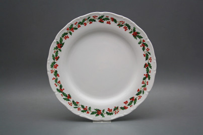 Flat plate 25cm Ofelia Christmas holly BB č.1