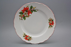 Flat round dish 31cm Verona Poinsettia CCL