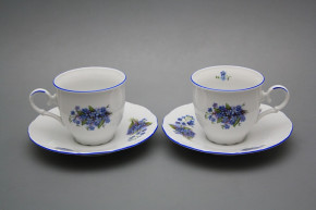 Coffee cup 0,18l and saucer Ofelia Forget-me-not AL