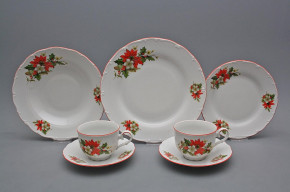 Dining tea set Ofelia Poinsettia 30-piece CCL