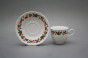 Coffee cup 0,18l and saucer Ofelia Christmas holly BB č.2