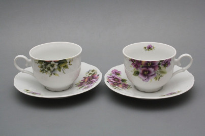 Tea cup 0,18l with saucer Ofelia Pansy BB č.1