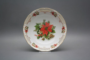 Deep dish 23cm Ofelia Poinsettia FGL Lux