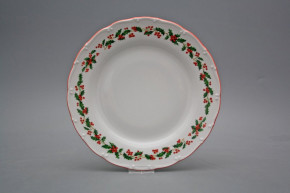 Flat plate 25cm Ofelia Christmas holly CL