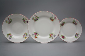 Plate set Ofelia Meissen bouquet 18-piece ECL