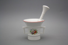 Mortar with pestle Meissen bouquet CL