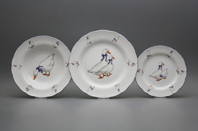 Plate set Ofelia Geese 12-piece FML č.1