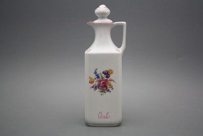 Carafe angular 0,7l Bouquet with irisies RL č.1