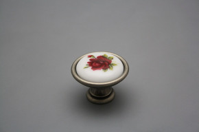 Rustic knobs 35mm Elizabeth rose Red FV