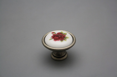 Rustic knobs 35mm Elizabeth rose Red FV č.1