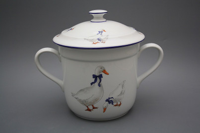 Mug with 2 handles and lid Geese ML č.1