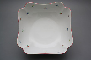 Deep salad dish square 24cm Rokoko Sprays ACL