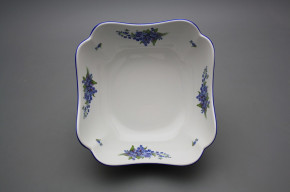 Deep salad dish square 21cm Rokoko Forget-me-not EAL