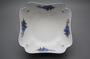 Deep salad dish square 24cm Rokoko Forget-me-not EAL