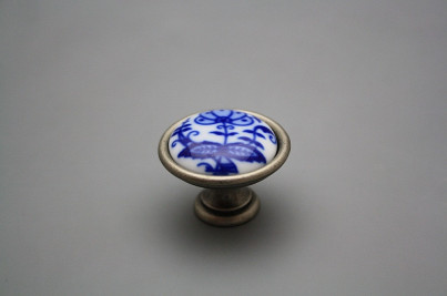 Rustic knobs 35mm Blue Onion Leaf FV č.1