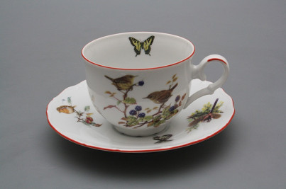 Tea cup 0,18l with saucer Ofelia Birds CL č.1