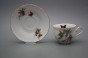 Tea cup 0,18l with saucer Ofelia Birds CL č.11