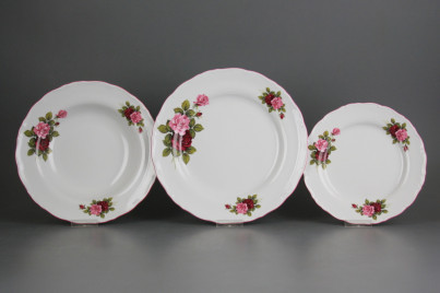 Plate set Ofelia Elizabeth rose 12-piece CRL č.1