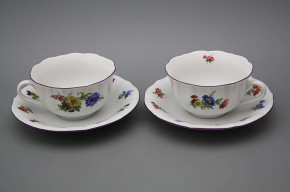 Cup low with saucer C1ZC1 Rokoko Bouquet FL